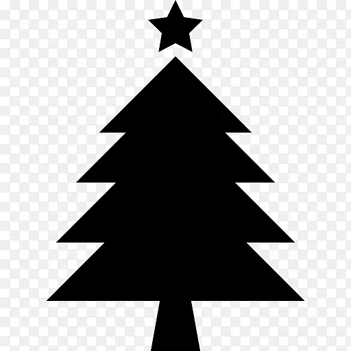 圣诞节圣诞树png图片图形.圣诞树剪影Png黑色