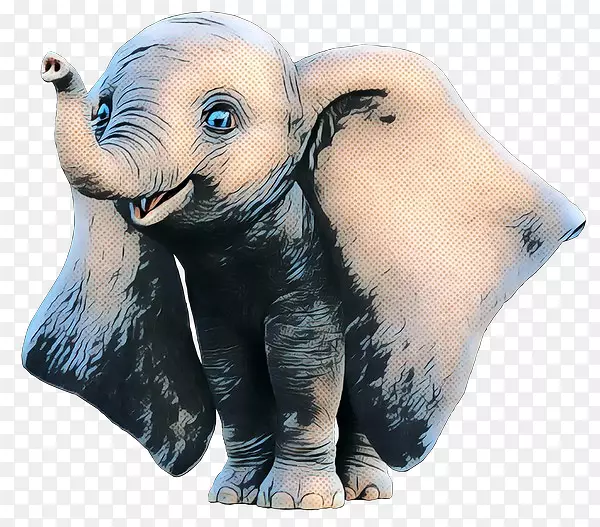 大象，猛犸象，原始的鼻子猛犸象