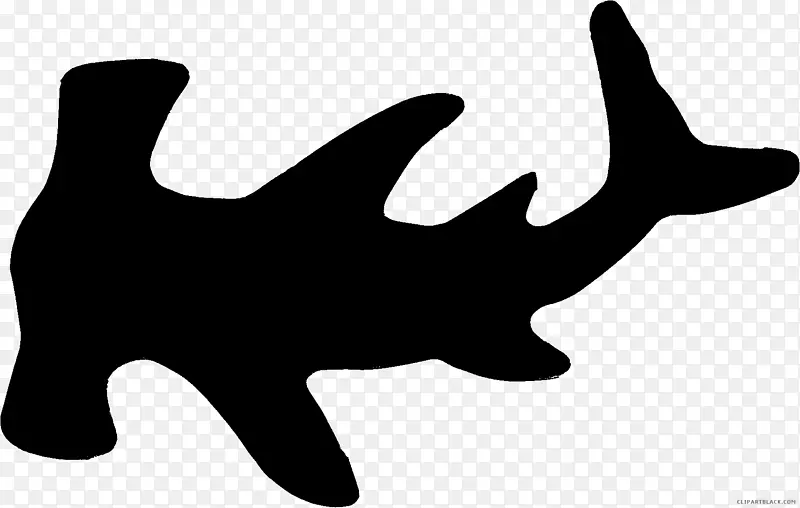 锤头鲨剪贴画：虎鲨-鲨鱼剪影