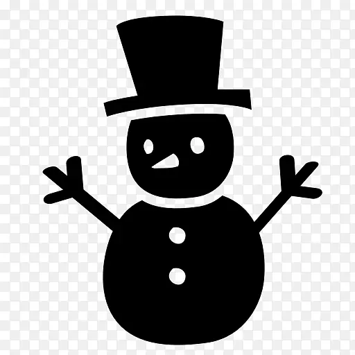 雪人图形圣诞节电脑图标插图-冬季乐趣大纲
