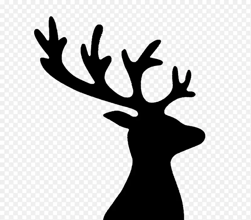 驯鹿，马鹿，鹿茸，麋鹿-圣诞剪影，PNG驯鹿