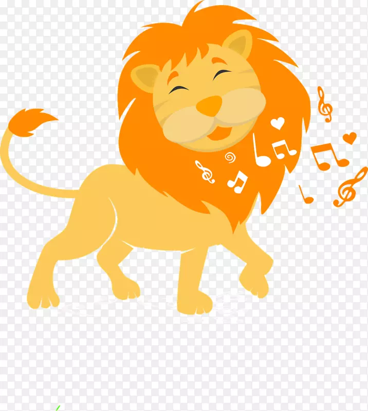 狮子剪贴画图形绘制png图片.卡通动物png狮子