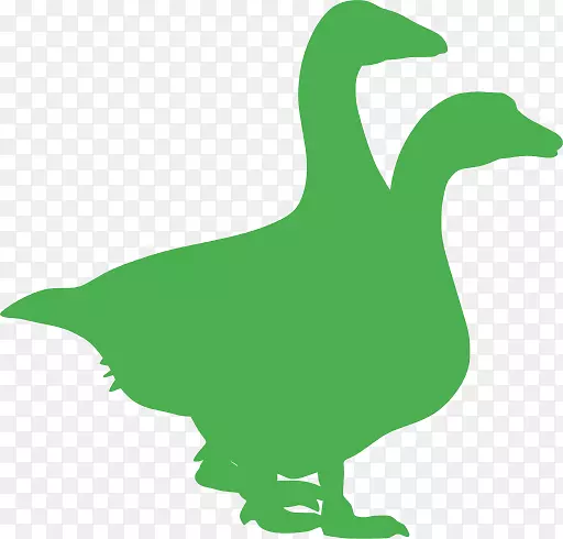 家用鹅鸭计算机图标可伸缩图形-鹅轮廓PNG农场动物