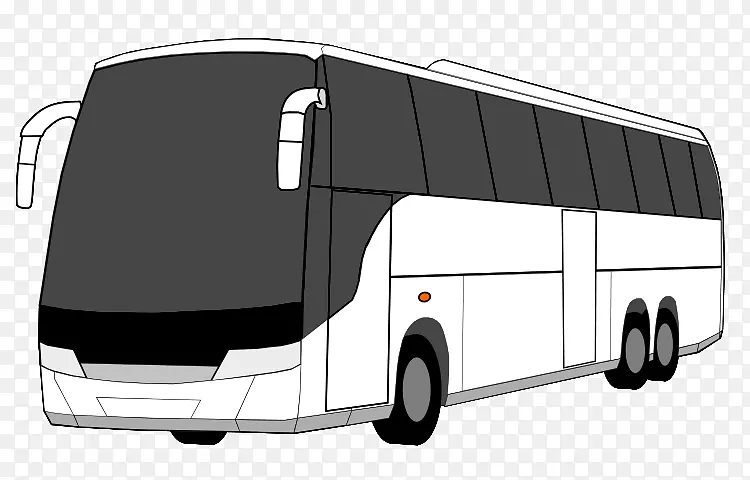 旅游巴士服务短片旅游巴士插画-电动巴士