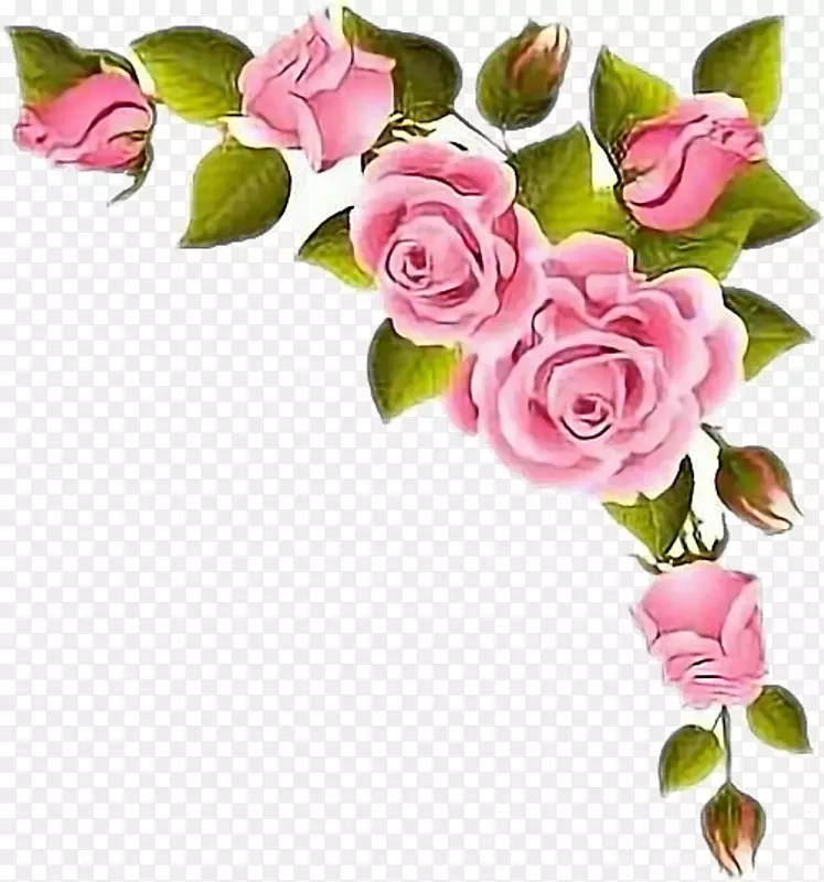 玫瑰粉色花束婚礼-黑白水彩画
