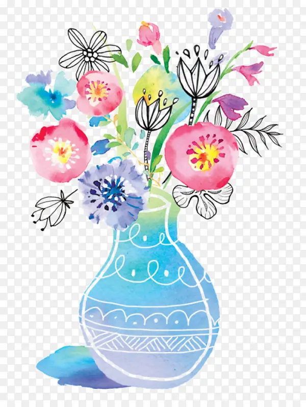 花卉设计 花瓶 花卉
