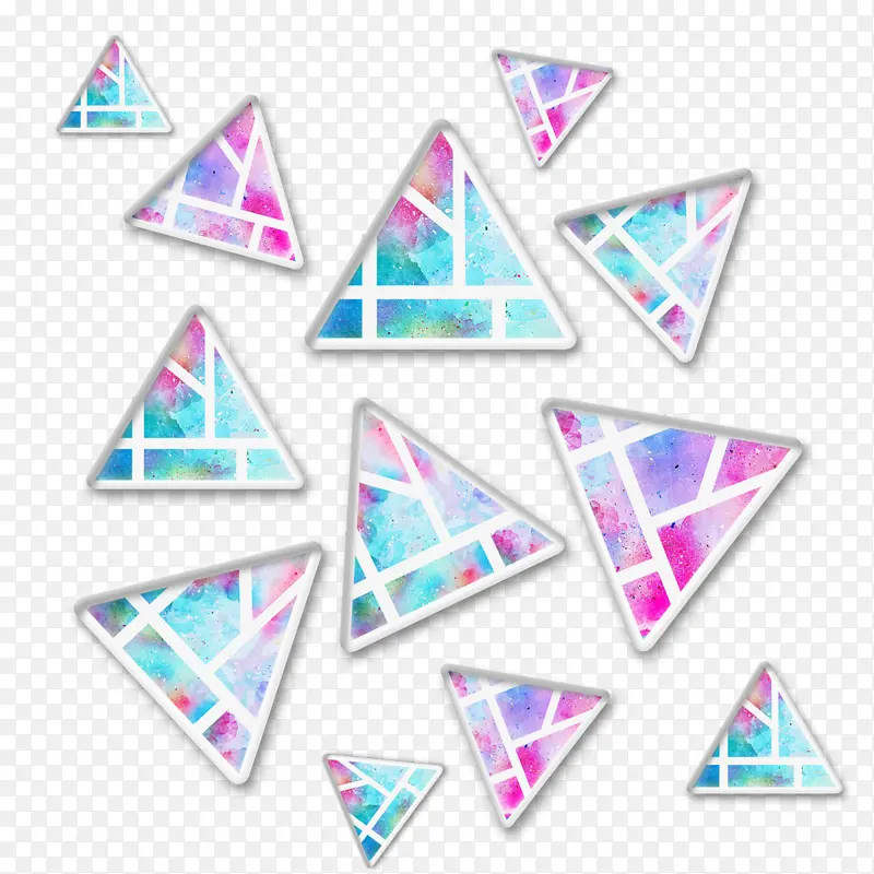 水彩画 三角形 形状