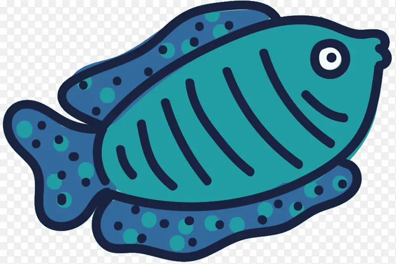 鱼 电蓝 生物