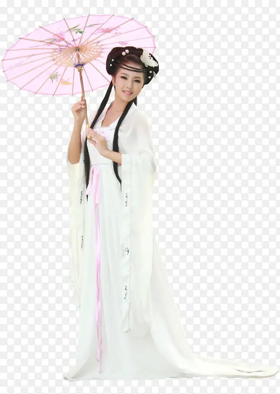 油纸伞 雨伞 白色