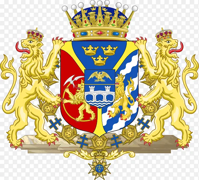 卢森堡 瑞典盾徽 卢森堡盾徽