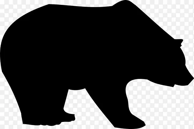 美国黑熊 熊 剪影