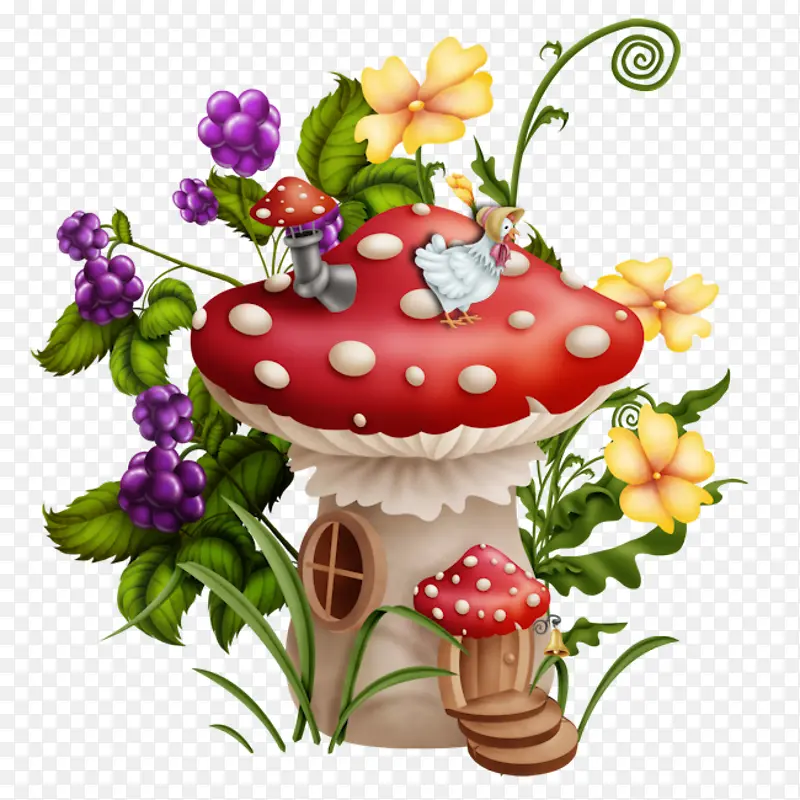 绘画 素描 蘑菇