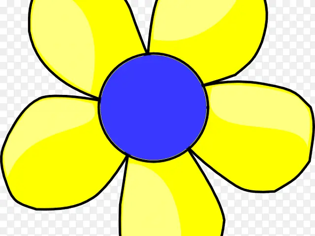 黄色 花朵 蓝色