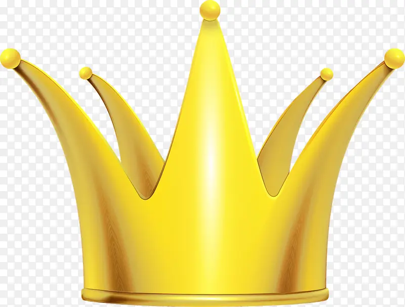 透明的狂欢节珠子 黄色 皇冠