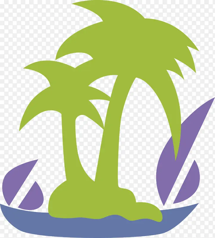 数字艺术 符号 棕榈树