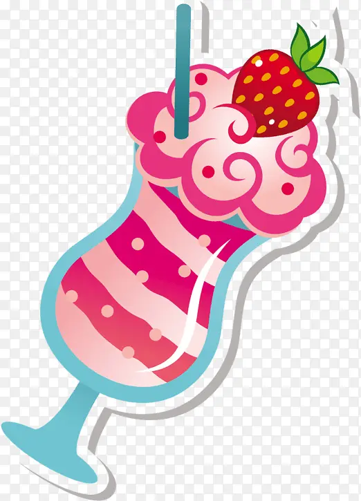 卡通 冰淇淋 草莓