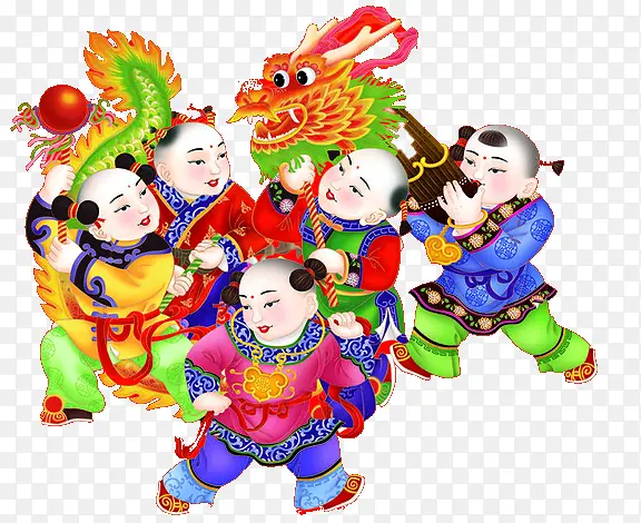 舞龙 舞狮 中国新年