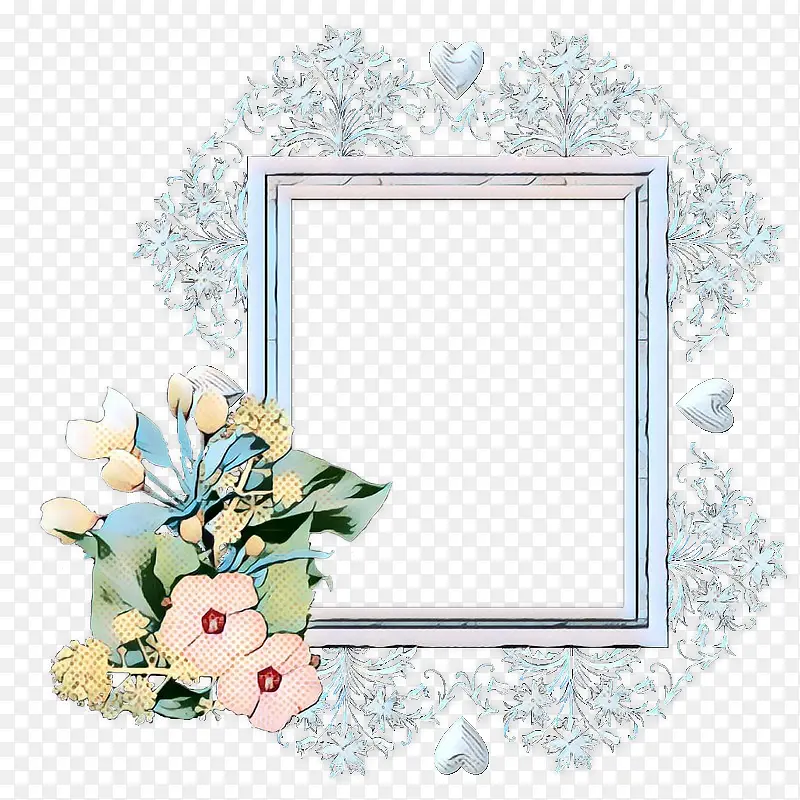 花卉设计 相框 长方形