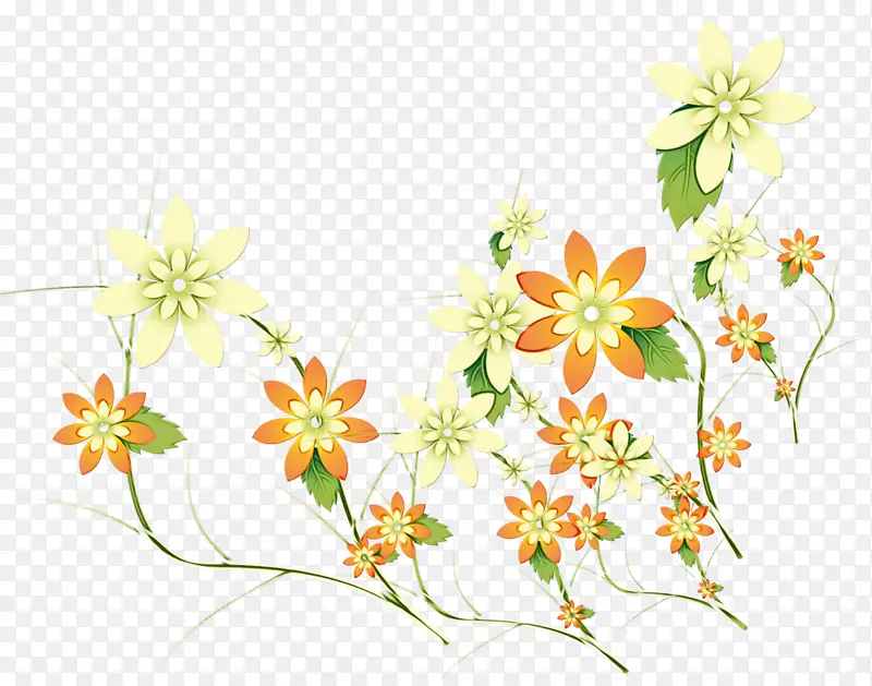 花卉设计 野花 线条