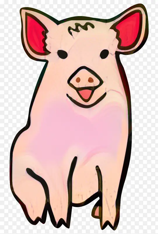 猪 动物 卡通