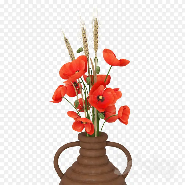 花卉设计 花瓶 花束