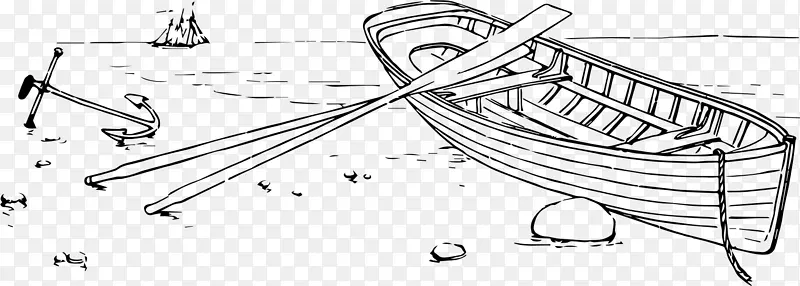 绘画 划船 船