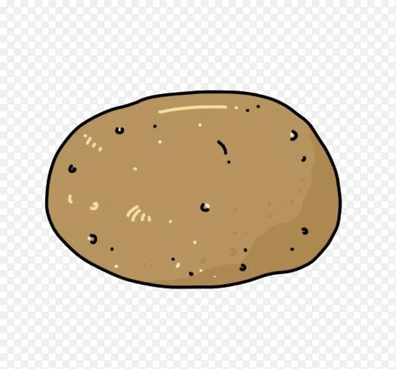 卡通 棕色 土豆