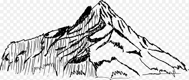 素描 绘画 山脉