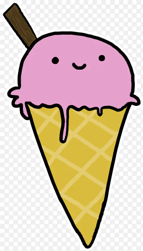 冰淇淋 冰淇淋筒 华夫饼