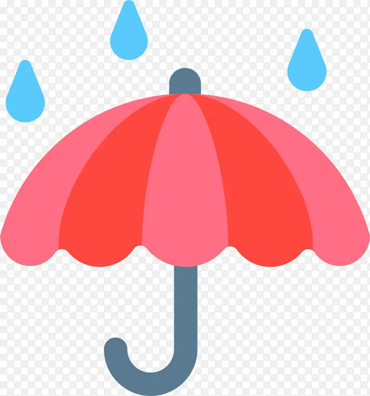 雨 表情符号 雨伞