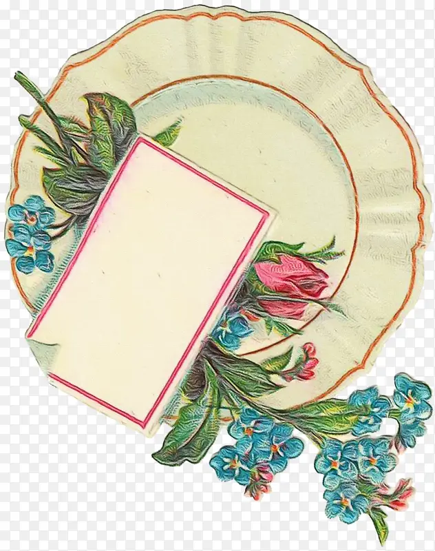 纸 盘子 花卉设计