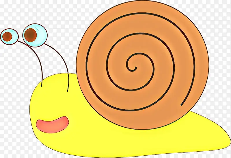 蜗牛 黄色 线条