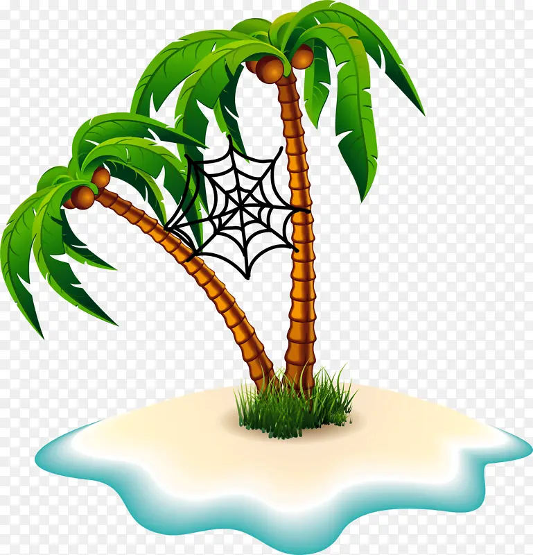 棕榈树 棕榈岛 岛