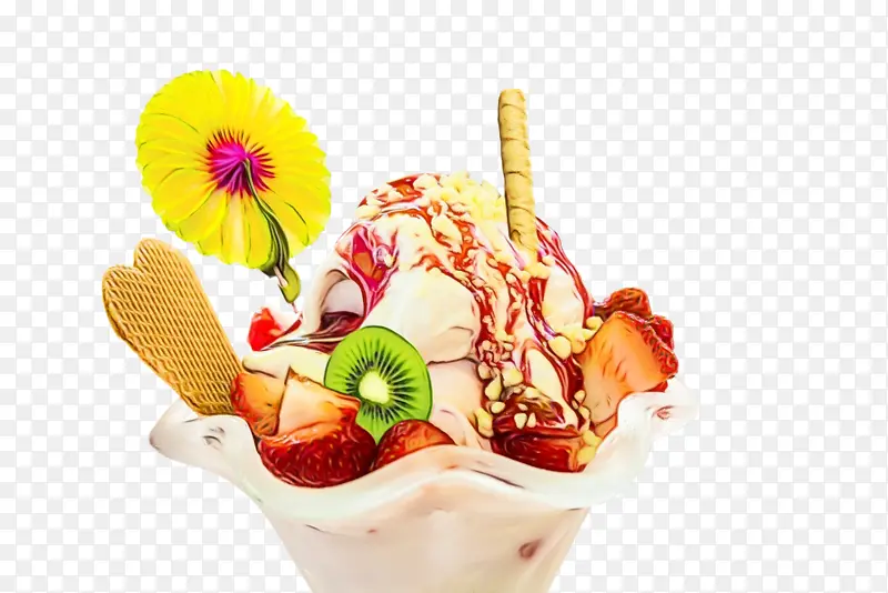 冰淇淋 圣代 冰淇淋筒