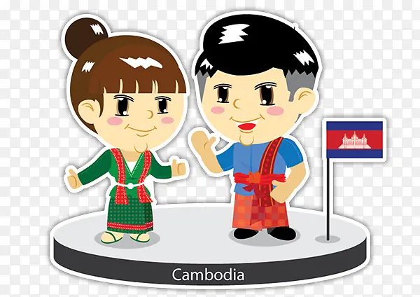 东南亚国家联盟 卡通 高棉语