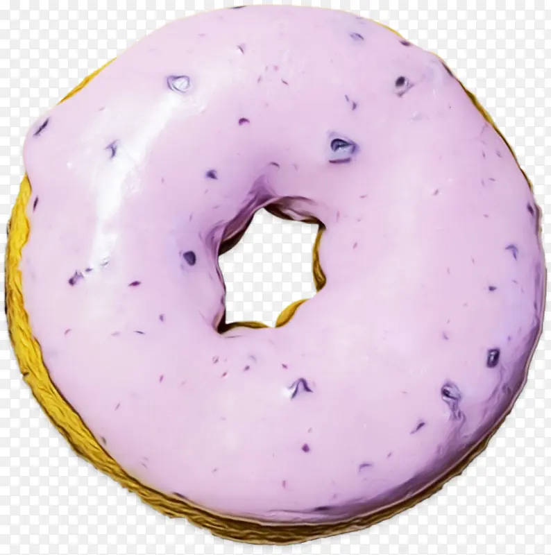 甜甜圈 紫色 食品