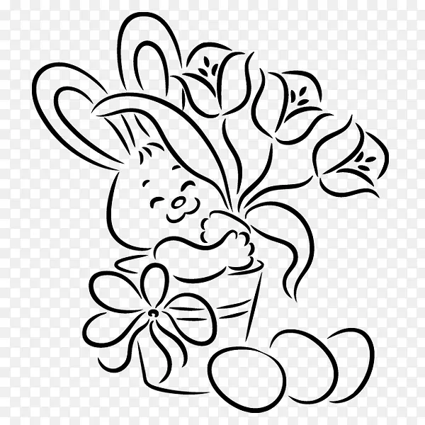 复活节兔子 虫子兔子 彩色书