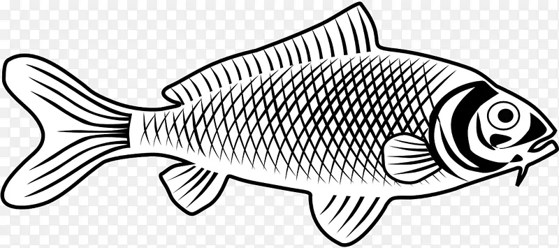 线条艺术 绘画 鱼类