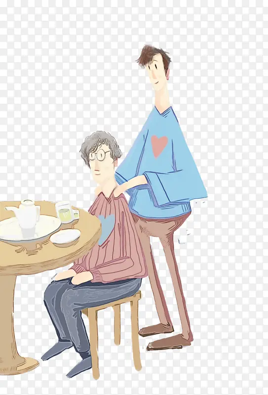肩膀 卡通 人类