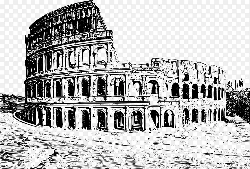 罗马竞技场 绘画 罗马论坛