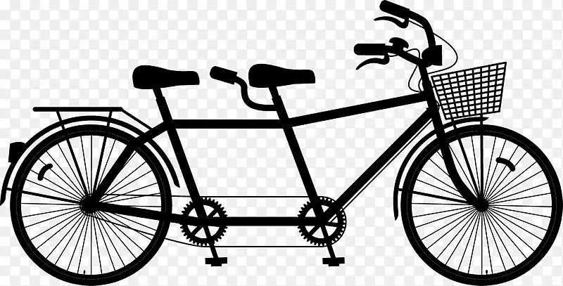 自行车 双人自行车 自行车筐