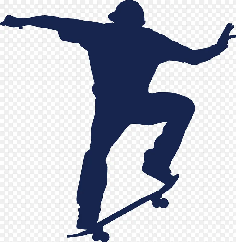 滑板 剪影 溜冰
