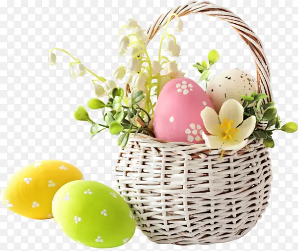 复活节兔子 复活节篮子 复活节彩蛋