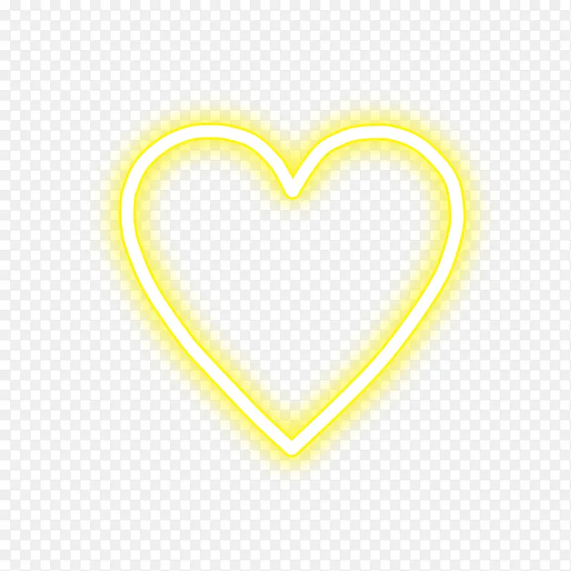 贴纸 心脏 黄色