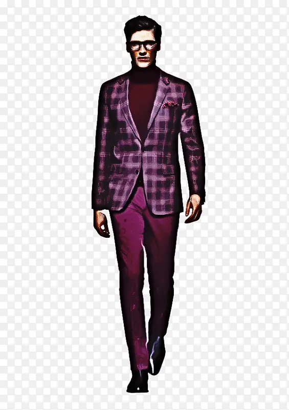 西装 紫色 外套