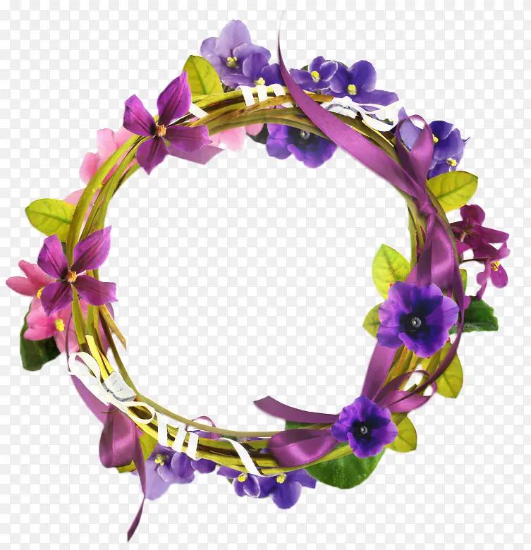 花环 花卉设计 紫色