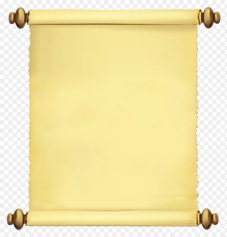 黄色 长方形 卷轴