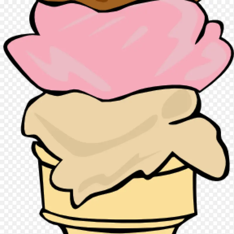 冰淇淋筒 冰淇淋 圣代