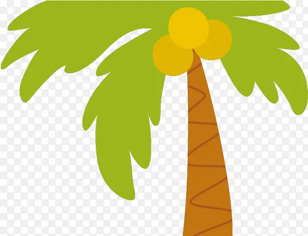 夏威夷卢奥 棕榈树 卡通