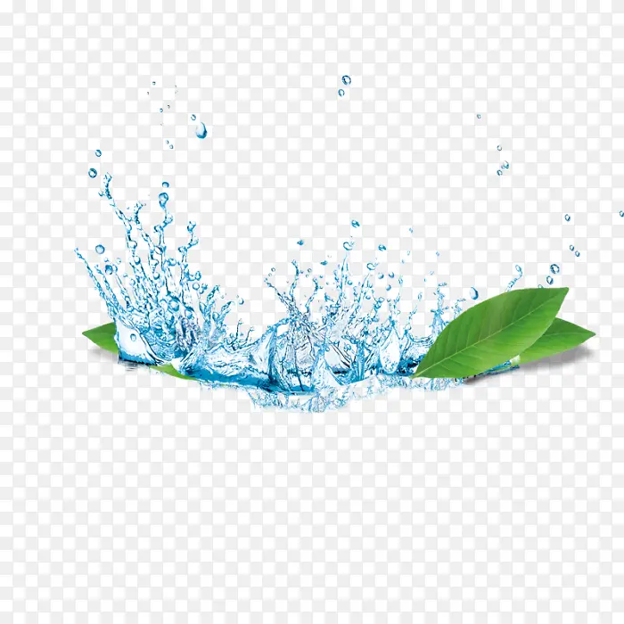 水 绿色水滴 蓝色